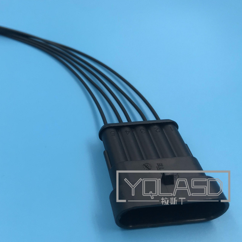 1 Set 5 Way 282089-1 282107-1 Superseal Automotive Socket AC Assembly Car Plastic Wire Harness Connector For Auto: Brown