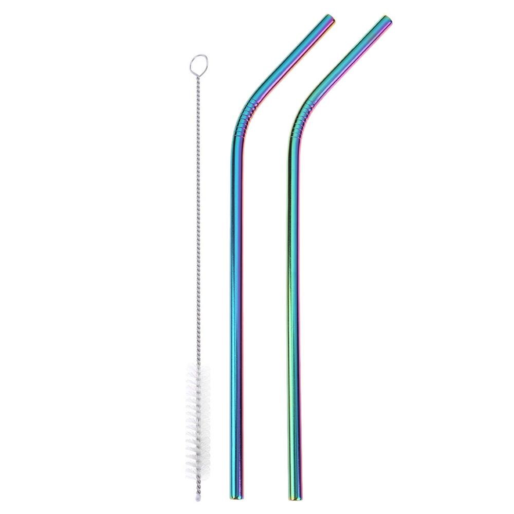 Collapsible Drinking Straw Stainless Steel Metal Drinking Straws Reusable Straws for Party Bar Accessories with Storage Can: 14