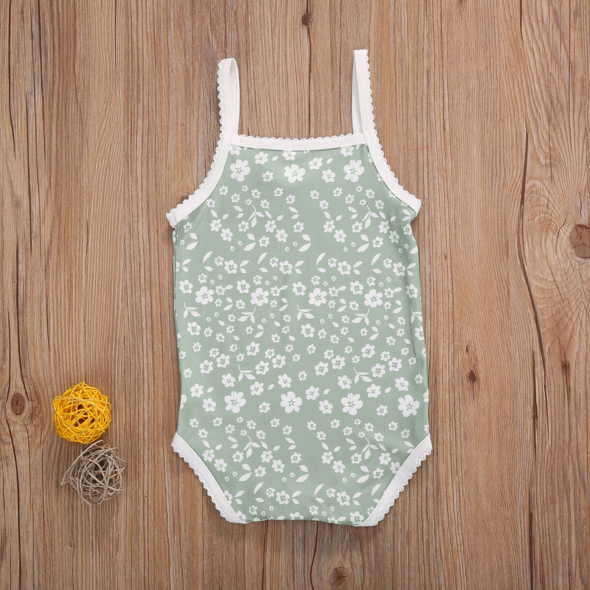 Focusnorm 0-24M Zomer Kids Meisjes Bodysuits Bloemen Print Mouwloze Jumpsuits Boog Mooie Outfits 3 Kleuren