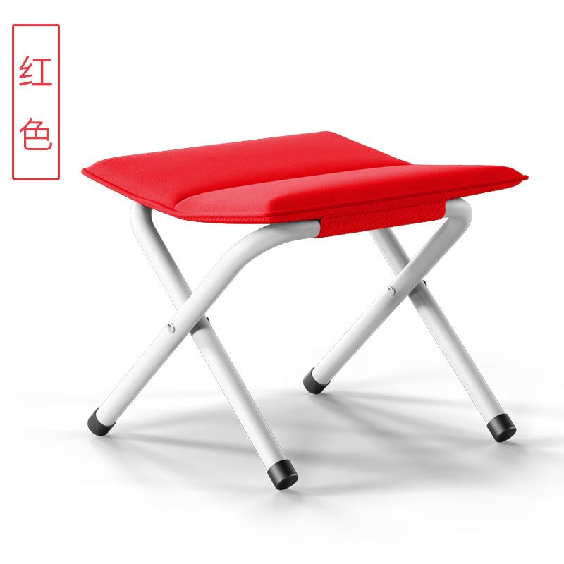 15% x12 4 ben stærk stol sæde folde camping skammel bærbar vandreture fiskeri bbq farver tilgængelige: Rød