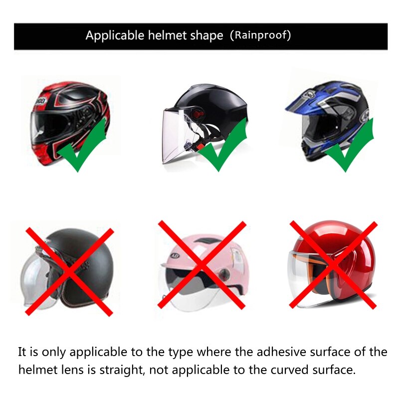Universal Motorcycle Helmet Clear Rainproof Film Anti Rain Patch Screen for K3