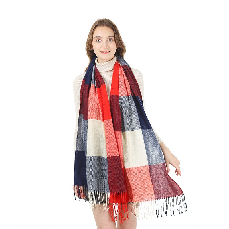 Catei Karrui Dame Winter herbst schal denker warme weibliche schal Schal Frauen einfarbig kaschmir schals mit quaste