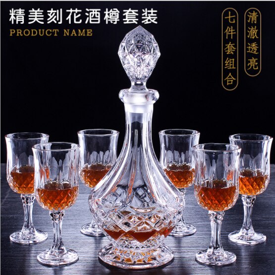 Fijne Loodvrij Kristal Glas Decanter Set Whisky Karaf Fles Glazen Fles Wijn Decanter Fles Set