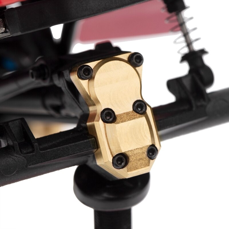 Cubierta diferencial de latón de alta resistencia, cubierta de eje de puente, piezas de mejora para 1/24 RC Crawler Axial SCX24 90081, accesorios