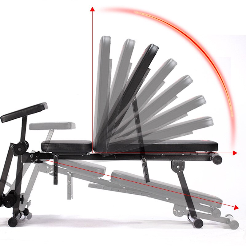 Adjustable Sit Up Weight Bench Comfortable Stable Durable Multi-functional Fitness Workout Bench Exercise Training