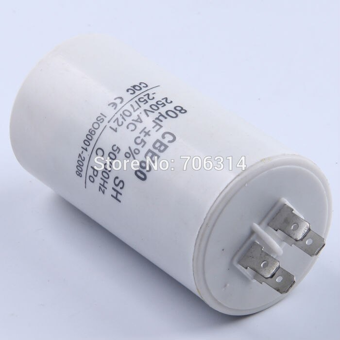 CBB60 250V 80uF running capacitor for electrical machine air conditioners washing machine 4 four pins