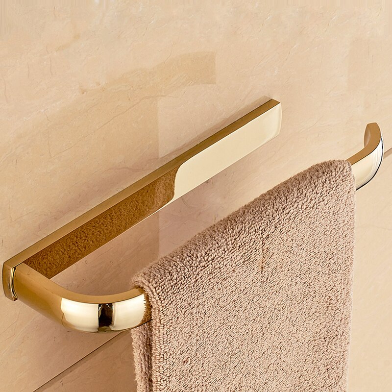 Badeværelse fuld messing guld håndklæde ring håndklædeholder vægmonteret håndklæde krog badeværelse tilbehør hjem luksuriøst