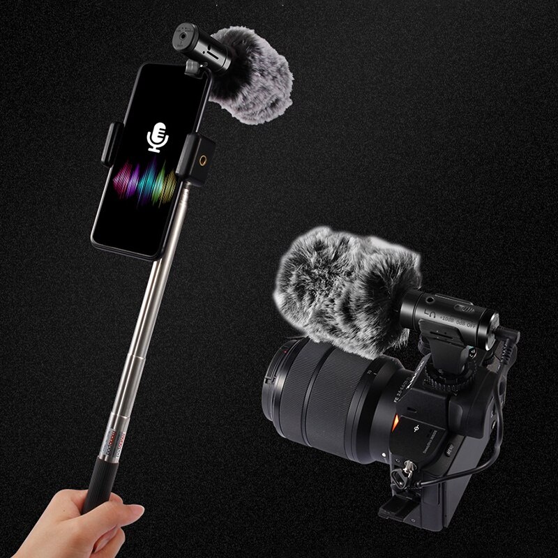 Kamera mikrofonsett for videokamera livestream-opptak for utendørs fotografering live intervju mikrofon