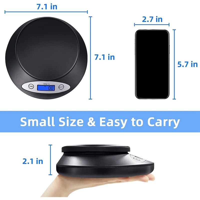 Digital Kitchen Scale With Bowl Food Scale For Cooking Baking And Weight Loss Kitchen Scale Back-Lit LCD Display