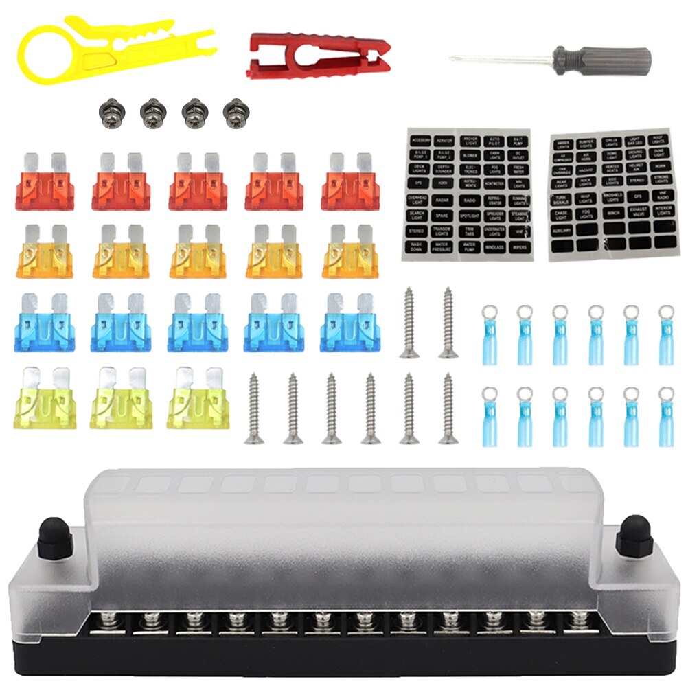 1 Set Fuse Box Auto Fuse Holder Box Fuse Block Box Holder Car Circuit Fuse Box Waterproof Fuse Box For Car Vehicle Marine: Default Title