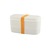 Lunch BoxJapanese Style Simple Double Student Lunch Box Portable Multi-layer Lunch Box with Tableware: white