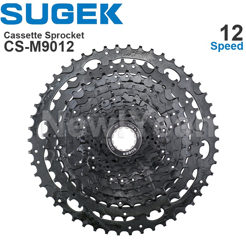 SUGEK 11/12/13 Speed Cassette Sprocket 50/52T DEORE M5100 M6100 CS-M9011 12 13 Colorful HG Steel/Al compatible K7 XT GX MTB: M9012M 50T blk