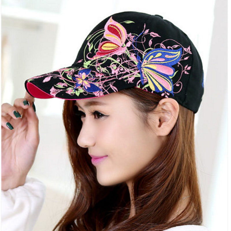 Mulheres New Cap Bordados Casuais Todo o Jogo Da Moda Sombreamento Sol de Beisebol-caps Das Mulheres Ao Ar Livre Diariamente Estilo Coreano Unisex Ajustável: black