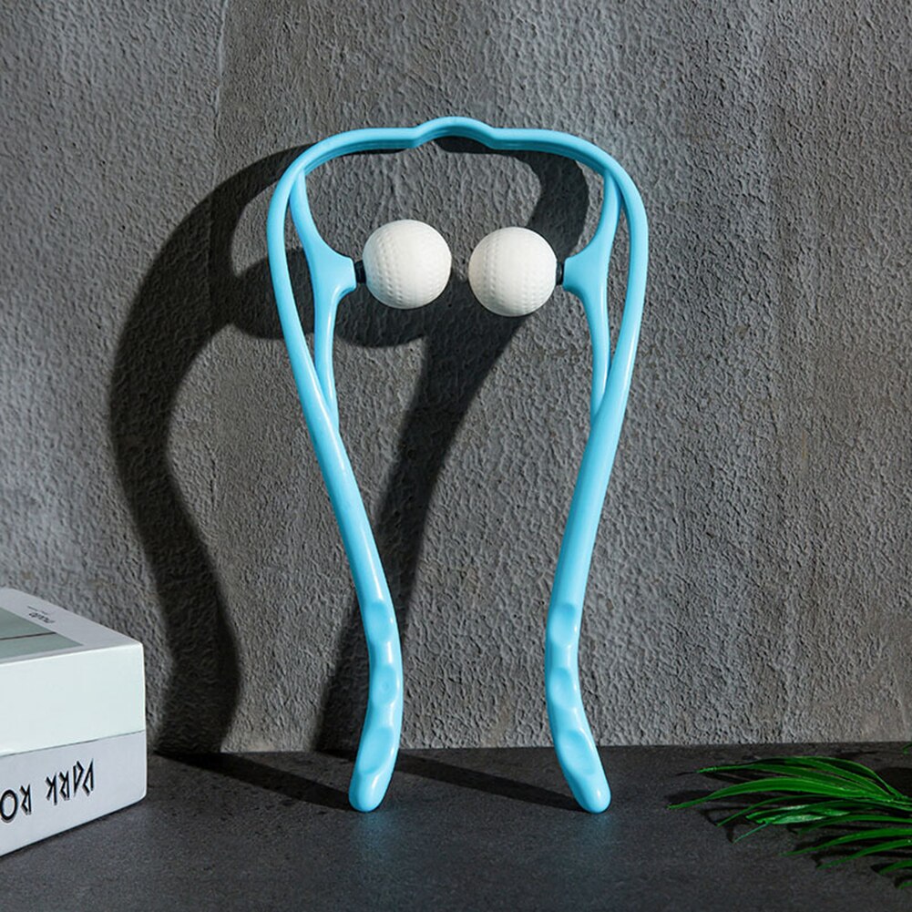 Pressure Relieve Hand Roller Massage Therapy Manual Neck Shoulder Dual Trigger Point Self-Massage U-Shape Hand Roller