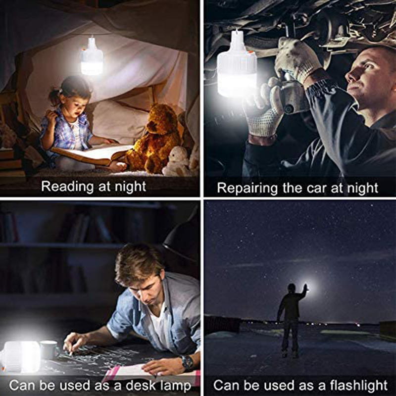 130W Draagbare Usb Oplaadbare Lamp Led Noodverlichting Lamp Beweegbare Verlichting Lampen Night Fishing Camping Tent Verlichting