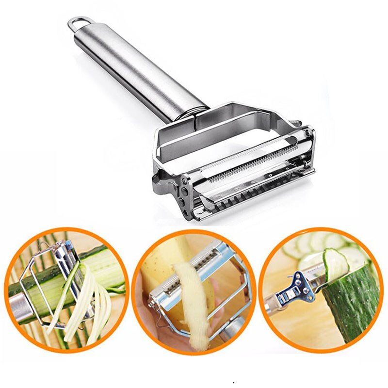 Stainless Steel Multifunction Chopper Blades Vegetable Cutter Round Mandoline Slicer Potato Carrot Grater Slicer Kitchen Tool: Q