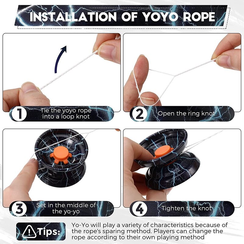 5Pcs Alloy Responsive Yoyo Balls Colorful Responsive Ball Metal Beginner String Trick Ball for Beginners, Adults Players