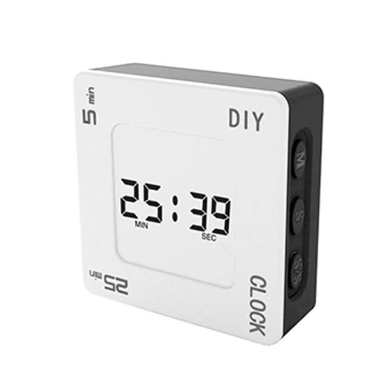 Diy tidsstyring pomodoro timer firkantet alarm ur vibration blinkende baggrundsbelysning timer påmindelse til studerende: 3