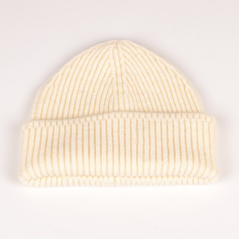 unsex Autumn winter solid color real wool beanies best matched cashmere man woman Warm skullies