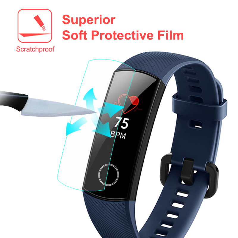 12 stücke Weiche Filme honor band 5 screen protector Film Für huawei honor band 4 band4 band5 smart armband uhr nicht gehärtetem glas