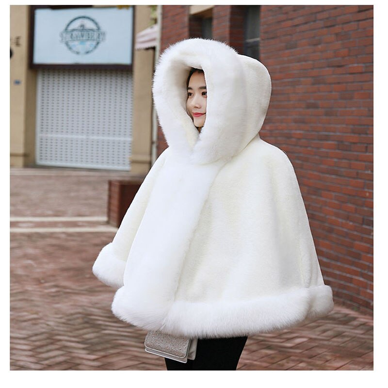 Women Wedding Bolero Bridal Wraps Shawls Warm Outerwear Wedding Wrap Formal With Hat: Beige