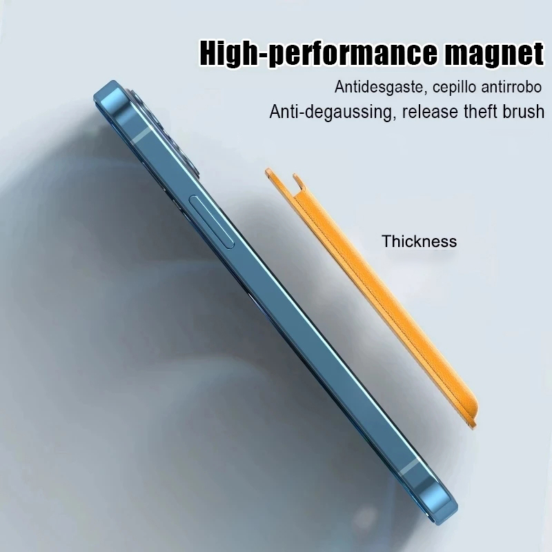 Para billetera de cuero Magsafe para APPLE iPhone 12 13 14 15 16 Pro Max 16 Plus funda con tarjetero magnético accesorios con caja