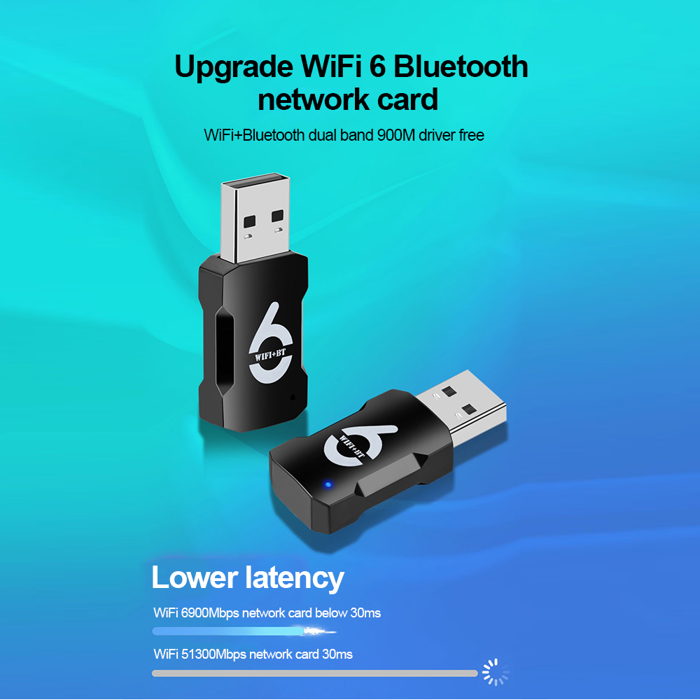 WiFi USB Adapter 900Mbps Bluetooth 5.3 Wireless Dual Band 2.4G/5GHz Wi-Fi USB Dongle Wlan Recevier For PC/Laptop Driver Free