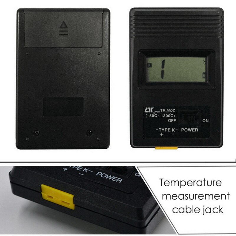 Tm902c (-50c to 1300c)  temperaturmätare digital k-typ termometersensor+termoelementsonddetektor