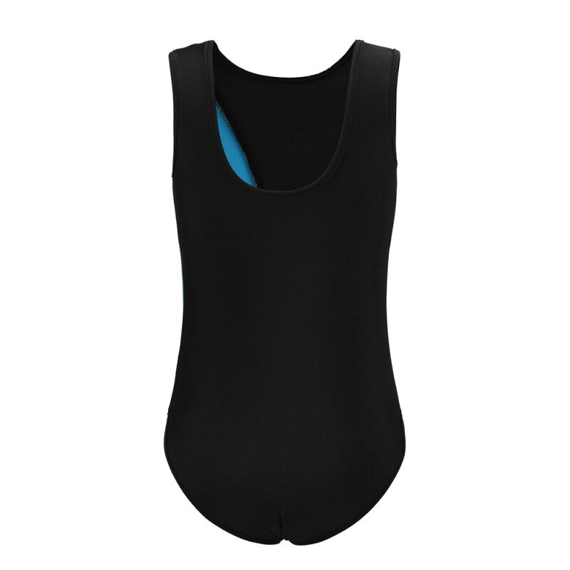 Children Kids Girls Gymnastics Suit Soft Breathable Sleeveless Concise Color Matching Gymnastics Cloth Body Suit
