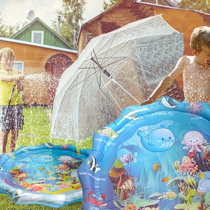 Opblaasbare Splash Pad Baby Sprinkler Pad Spelen Centrum, Waden Zwembad Fun Zomer Outdoor Water Voor Peuter Meisjes En Jongens