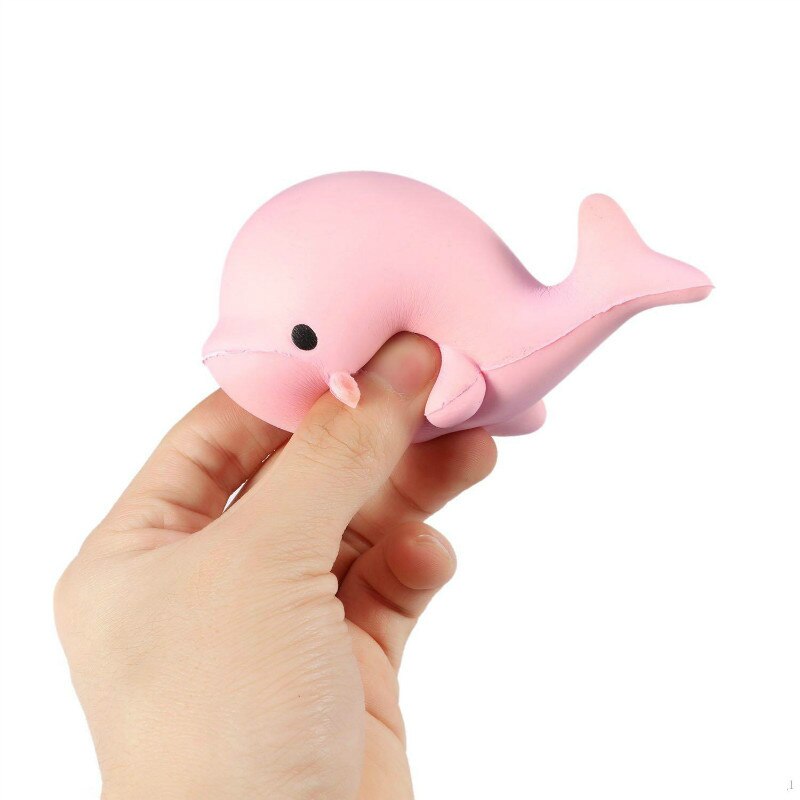 Mskwee 10CM Animal baleine Jumbo spongieux Kawaii mignon dauphin lente montée sangles parfumé extensible presser pain gâteau enfant jouet