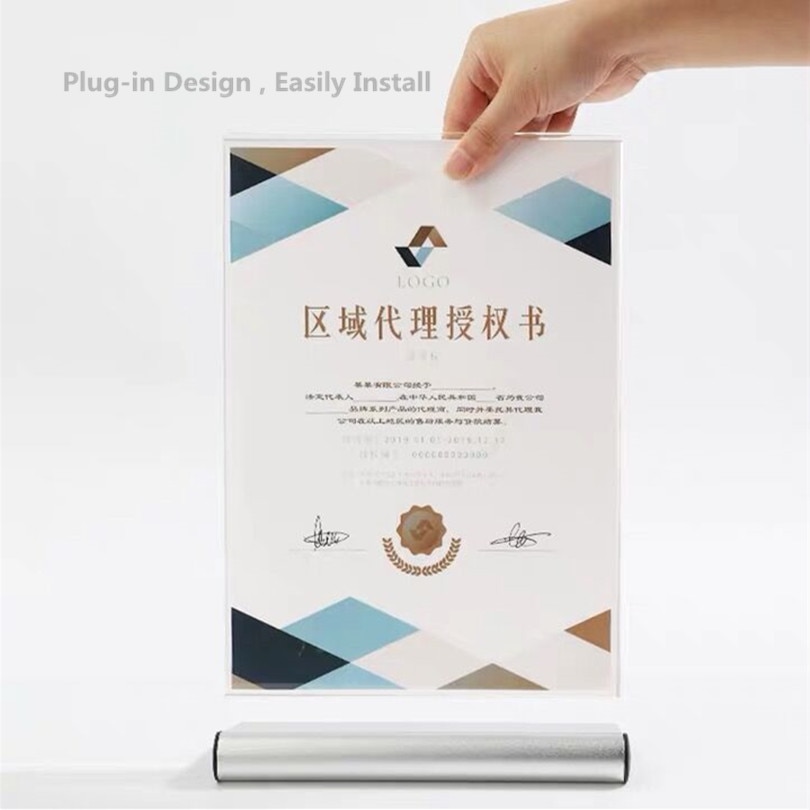 A5 Aluminum L Acrylic Table Sign Holder Products Price Sign Holder Stand Advertising Display Picture Photo Frame