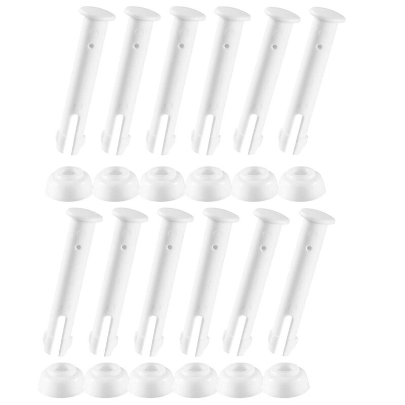 12 Stuks Plastic Zwembad Joint Pins & 12 Pcs Rubber Afdichtingen Voor Intex Boven Grond Ronde Frame Zwembad Onderdelen 28270-28273(2.36In): Default Title