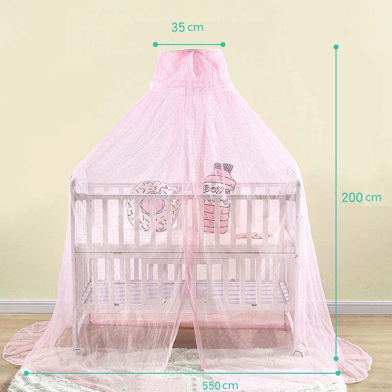 Modern Princess Style Baby Crib Mosquito Net Summer Adjustable Height Canopy Mosquito Netting Tent For Newborn Infant Room Decor