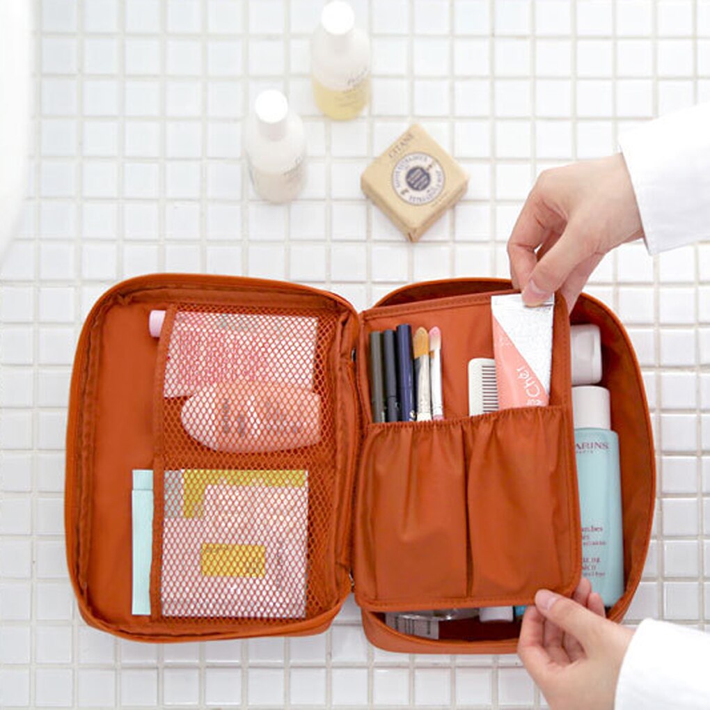 Neceser de maquillaje cosmético de viaje bolsa de organizador de lavado bolsa de ropa estuche de almacenamiento portátil maleta de equipaje