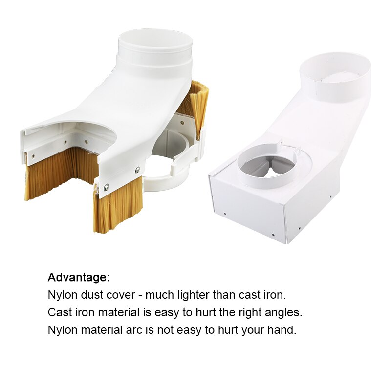 CNC Nylon Dust Cover Collection Brush 70 75 80 85 90 100mm Spindle Removal Brush Woodworking Engraving Roller Dust Cover