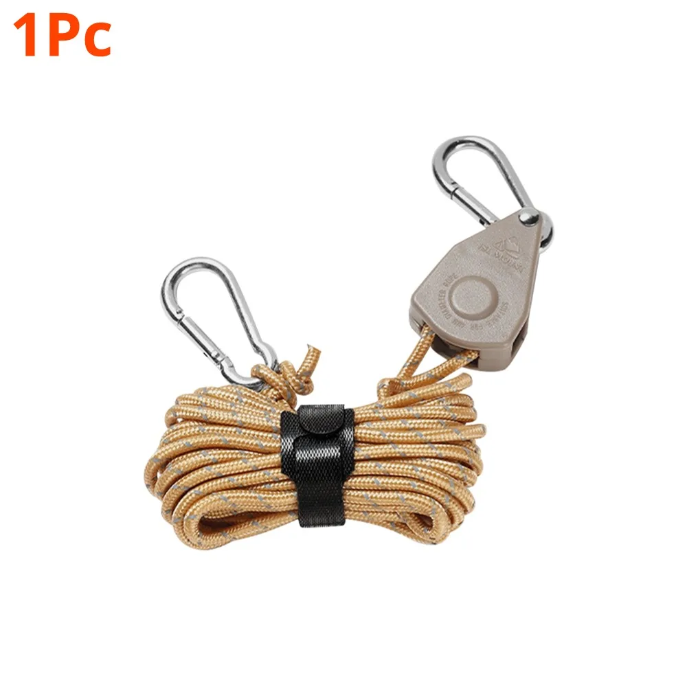 1-10 pz 4M 4MM tendicinghia da campeggio tendicinghia a cricchetto tenda da campeggio tenda da suola regolabile corda del vento gancio puleggia attrezzi da campeggio: Arancione