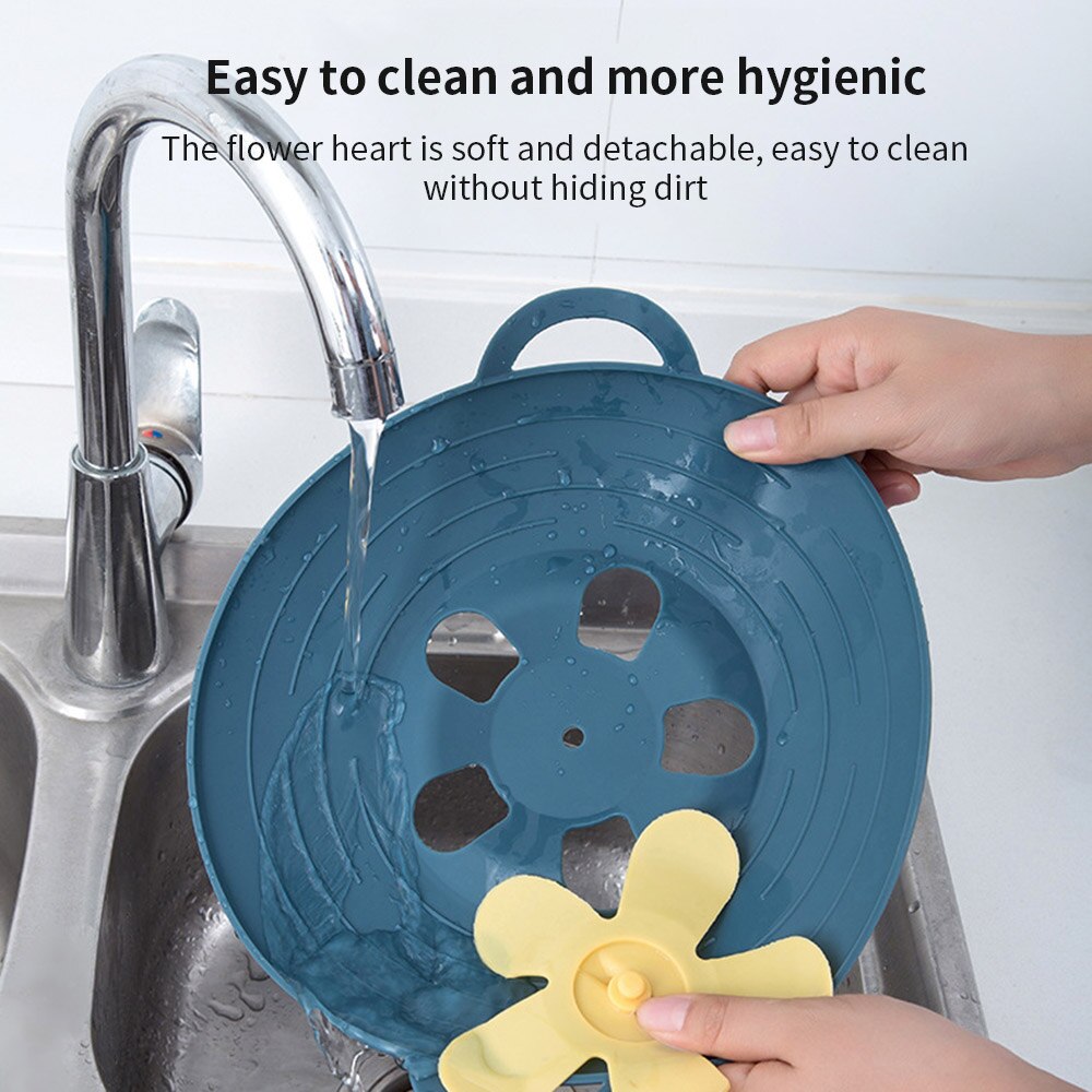 Kitchen Gadgets Flower Silicone Lid Spill Stopper Pot Cover 28cm Diameter Cooking Pot Lids Utensil Cooking Tool