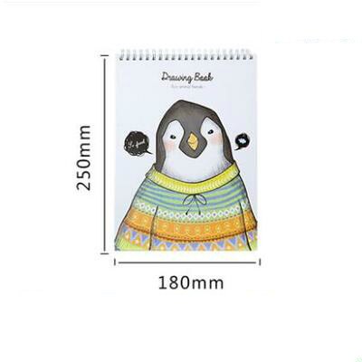 DELI-Papel de dibujo de dibujos animados Kawaii para estudiantes, 40 hojas, boceto, libro de arte, dibujo, bocetos, suministros de pintura: A