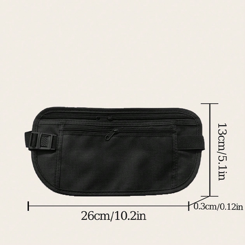 Unsichtbare Reise-Hüfttaschen, Beutel für Reisepass, Geldgürteltasche, versteckte Sicherheits-Geldbörse, Herren-Reisetasche, Brusttasche, Geld-Hüfttasche