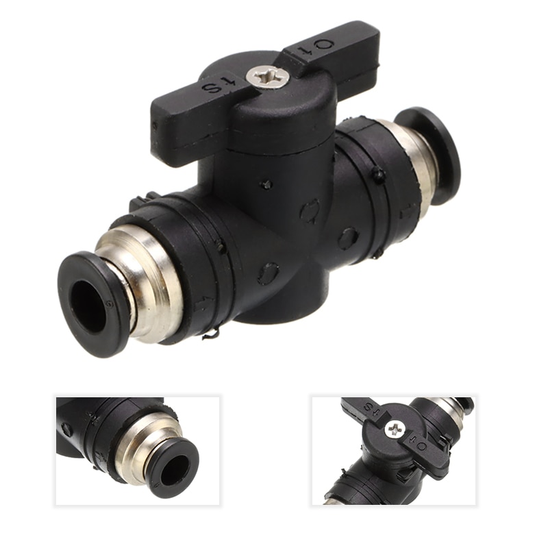 6mm CO2 Generator Snelle Gezamenlijke Valve Hand Flow Control Valve Buis Aquarium CO2 System Air Buis Rapid Pijp aquarium Accessoires