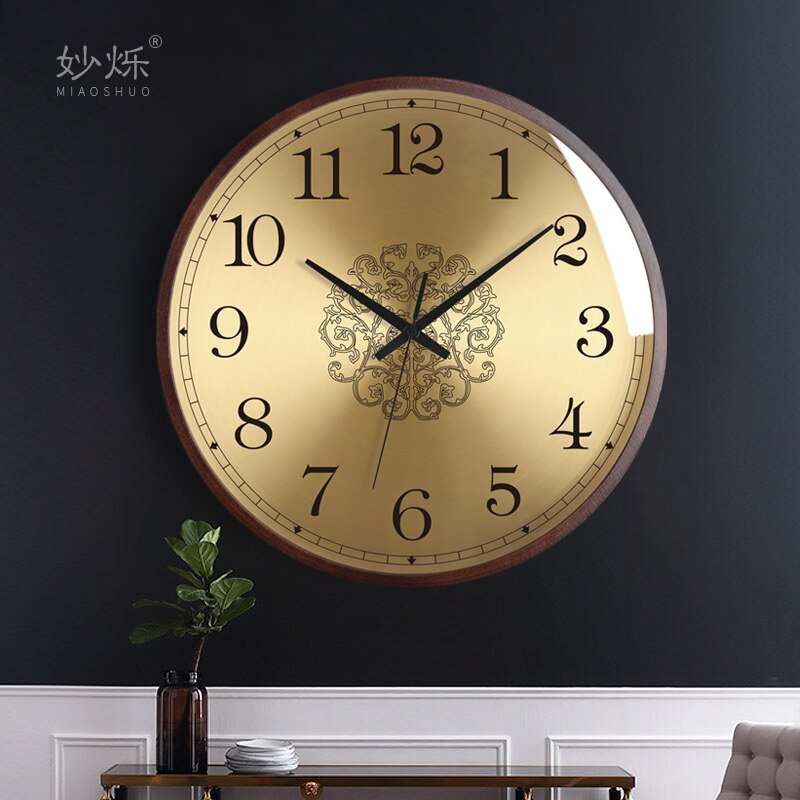 Große Wanduhr Holz Wohnzimmer Gold Uhren Zauberstab Wohnkultur Schlafzimmer Moderne Duvar Saati Luxus