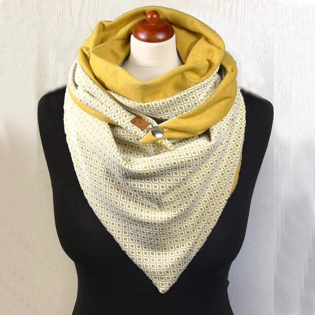 @ Mascarilla para el cuello bufanda más para mujeres estampado liso salpicado botón suave envoltura Casual bufandas chales bufandas mascarilla para el polvo de la cara: A