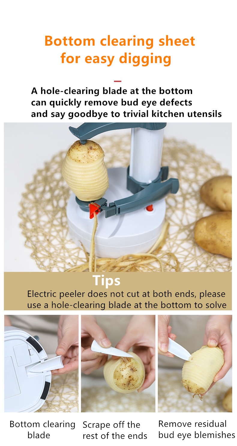Automatische Elektrische Schälmaschine Obst Und Gemüse Schäler (Nicht Inklusive Batterie) Kartoffel Peeling Werkzeug