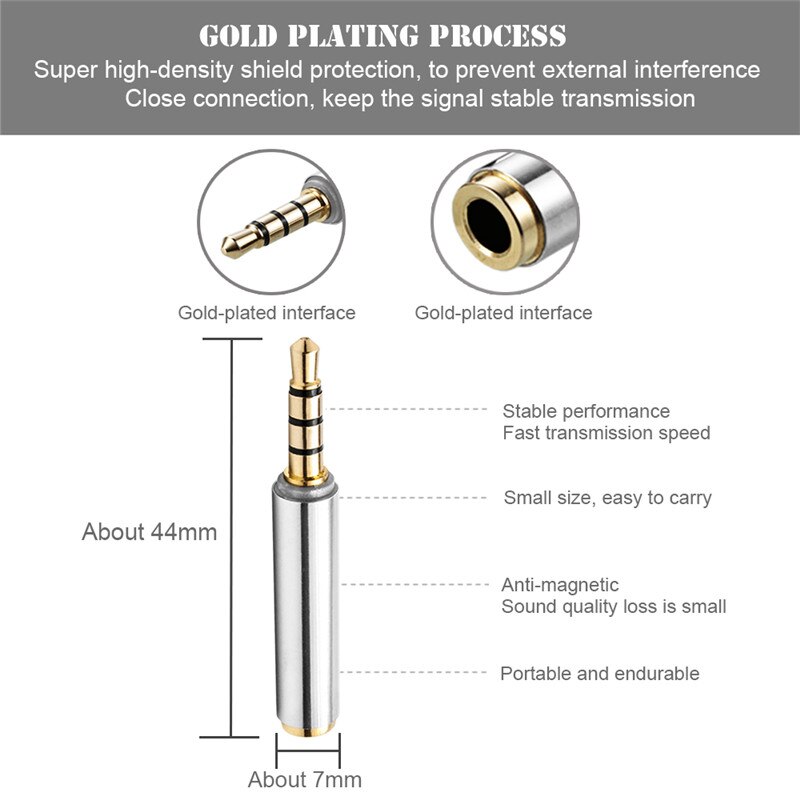 Robotsky Universial 3.5Mm Man-vrouw Audio Adapter Ctia Om Omtp Hoofdtelefoon Oortelefoon Jack Converter Voor Iphone Htc Samsung