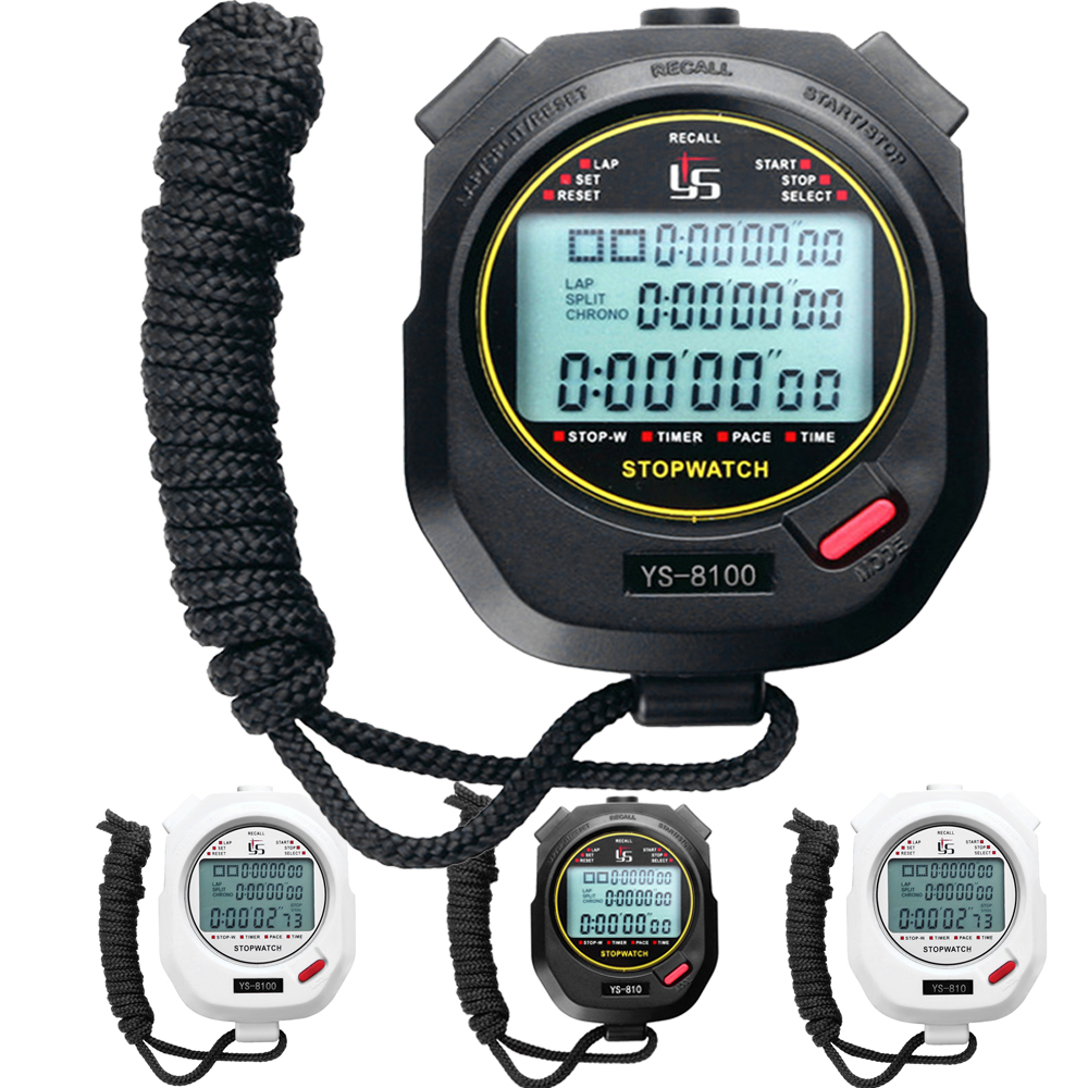 Profession elle Handheld digitale Stoppuhr Timer Outdoor Sport Training Timer Chronograph Stoppuhr 0,01 s Präzision Timer Werkzeuge