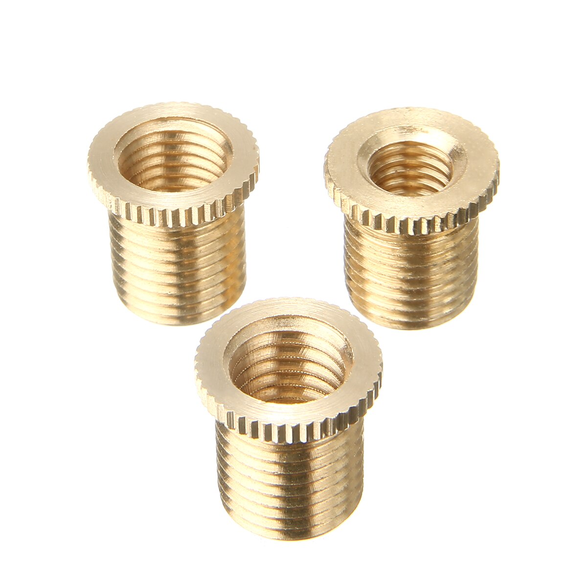 3pcs Gold Aluminum Alloy Gear Shift Knob Thread Adapter Nut Kit M10x1.25 M10x1.5 M8x1.25 Accessories Parts