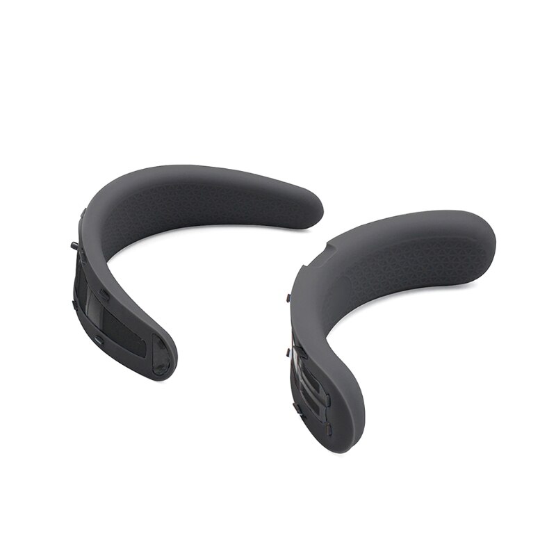 VR Front Foam &amp; Rear Foam Silicone Protective Covers for Oculus Rift S Headset Sweatproof Anti-Dirty Replacement Accessories: black