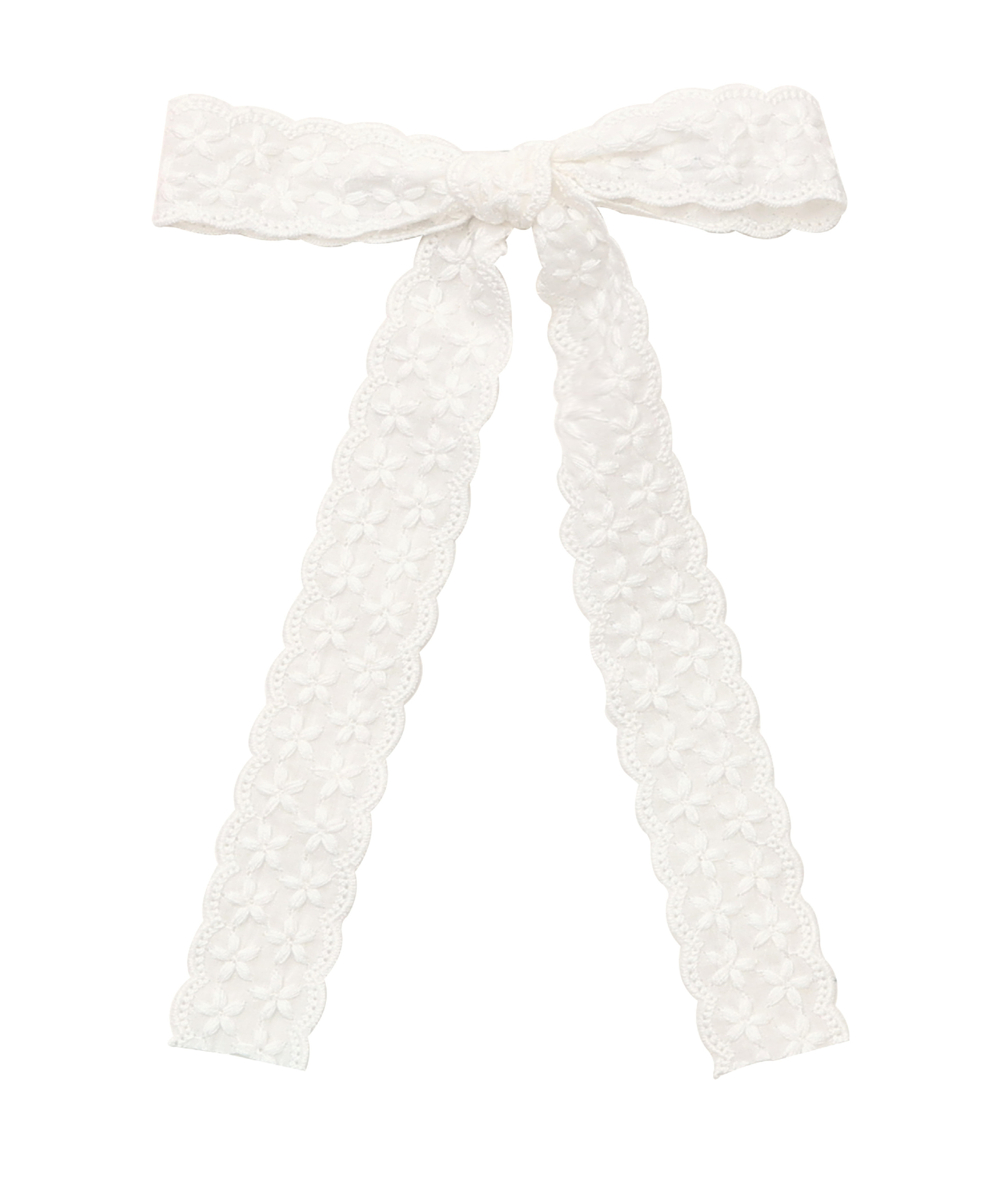 Cotton Eyelet Ribbon Hair Accessories Dressy headband bow clip For Girl