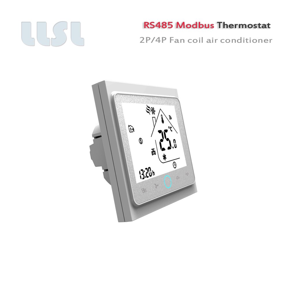 2P/4P Modbus RS485 Rtu-Fan Coil Airconditioner Thermostaat, 95-240VAC 24VAC